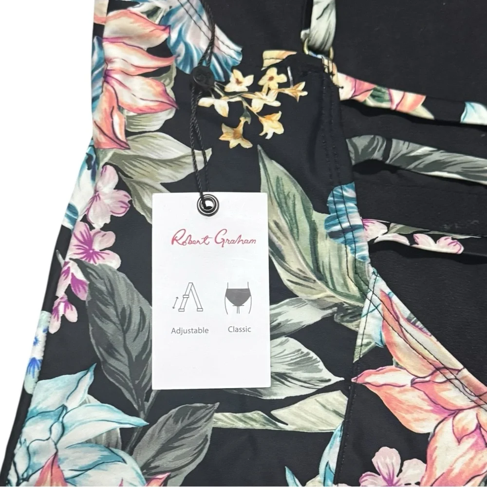 Robert Graham NWT Floral One Piece Swimsuit Tropical Classic‎ Designer Sz 8/M